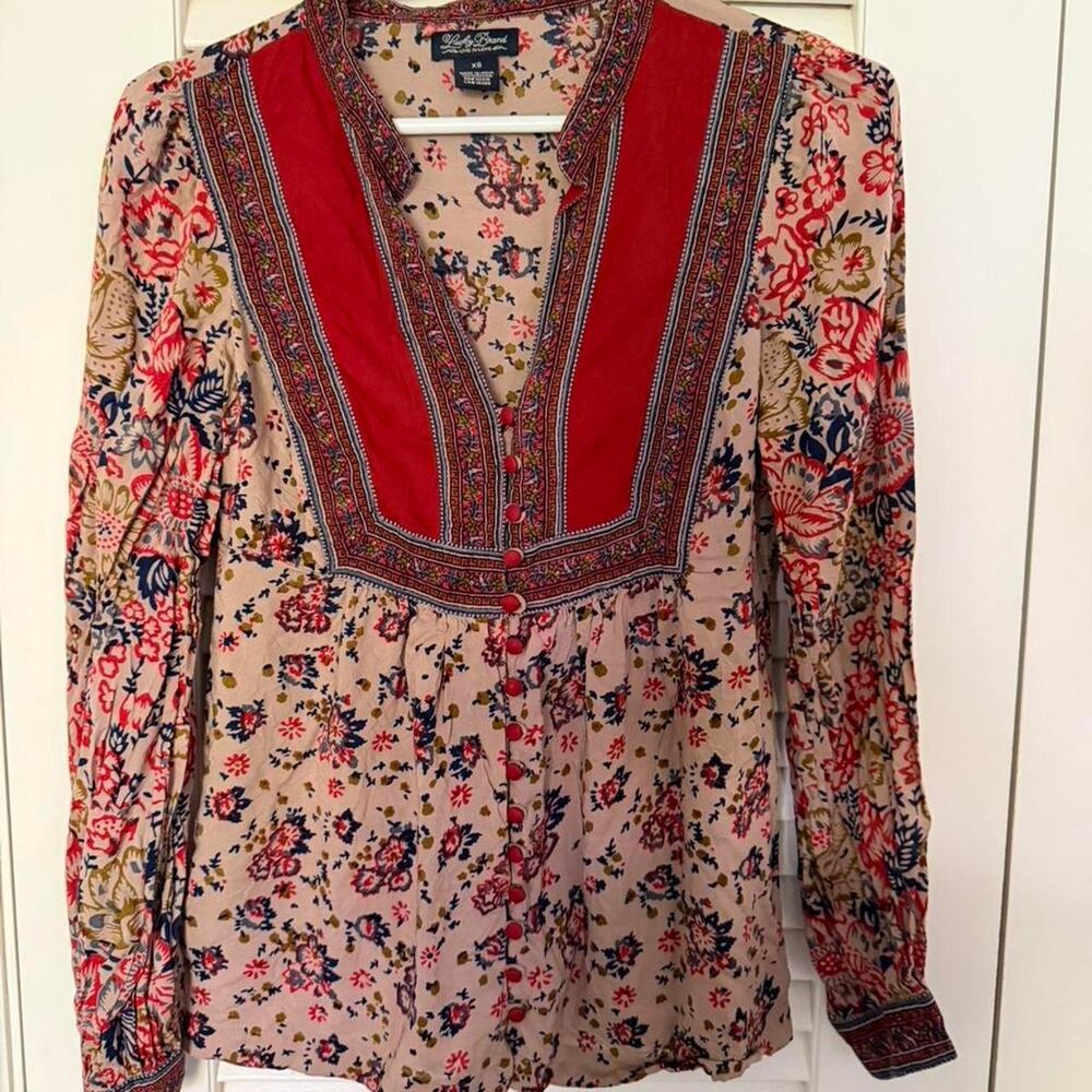Lucky brand floral blouse with